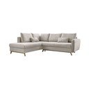 Smėlio spalvos sofa-lova Miuform Scandic Lagom L, kairysis kampas