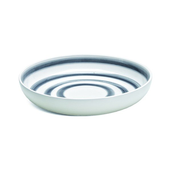 Pilkos ir baltos spalvos akmens masės lėkštė "Kähler Design Omaggio", ⌀ 30 cm