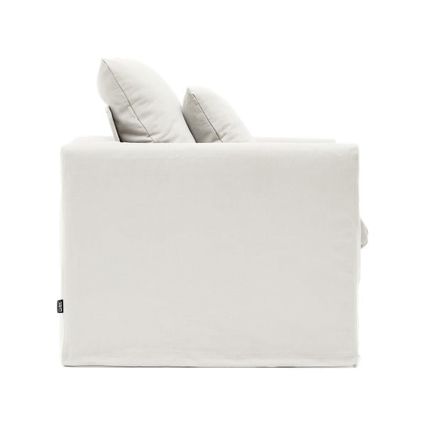 Iš lino krėslas baltos spalvos Nora – Kave Home-image-3