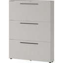 Smėlio pilkos spalvos atlenkiama batų lentyna Utah - Germania