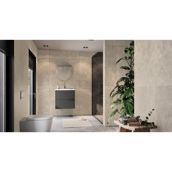 Antracito spalvos matinis pakabinama spintelė po kriaukle 61x61 cm Bodera – Germania-image-1