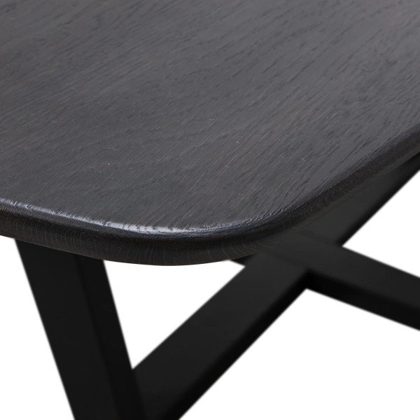 Valgomojo stalas su ąžuolo masyvo stalviršiu 100x220 cm Tablo – WOOOD-image-4