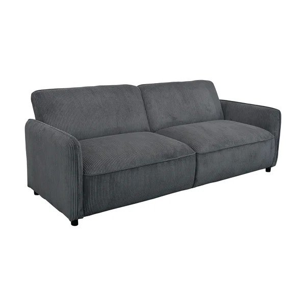 Antracito spalvos reguliuojama/sulankstoma sofa iš kordinio velveto 209 cm Alicia – Støraa-image-2