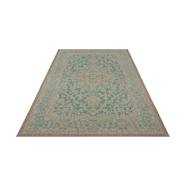 Žalios ir smėlio spalvos lauko kilimas NORTHRUGS Anjara, 160 x 230 cm-image-2
