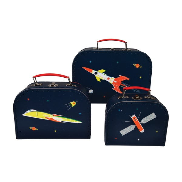 3 "Rex London Space Age" lagaminų vaikams rinkinys