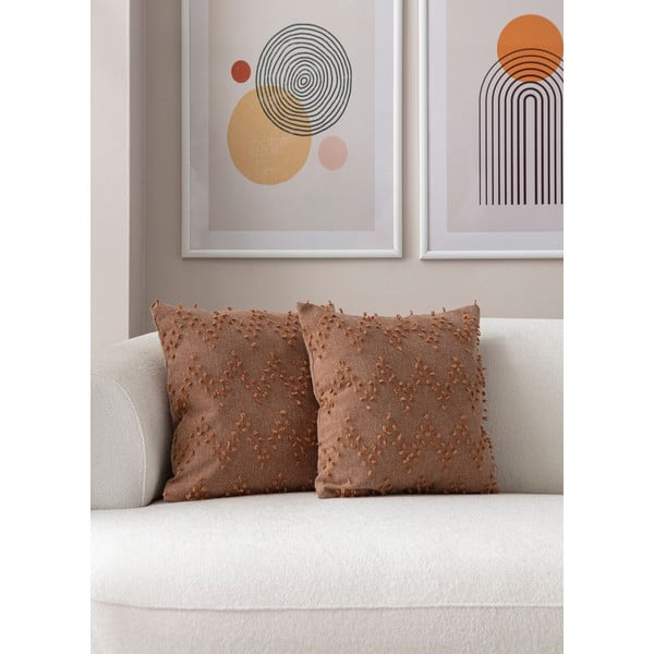 Dekoratyviniai pagalvių užvalkalai 2 vnt. 43x43 cm Tuffet – Mioli Decor-image-3