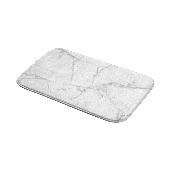 Baltos spalvos/pilkos spalvos iš tekstilės vonios kilimėlis 45x75 cm Marbre – douceur d'intérieur-image-2