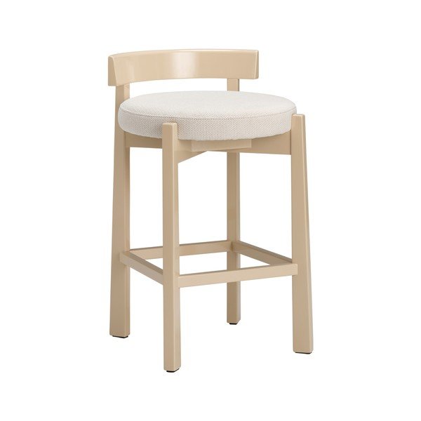 Smėlio spalvos iš audinio baro taburetė (sėdynės aukštis 66 cm) Hugg – Ellos Home