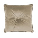 Smėlio spalvos Tiseco Home Studio Velvet Button pagalvė, 45 x 45 cm