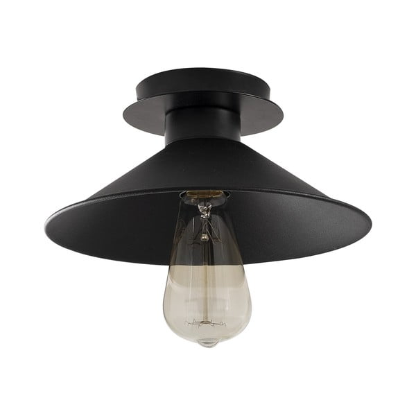 Juodos spalvos lubinis šviestuvas ø 24 cm su metaliniu gaubtu Berceste – Opviq lights-image-2