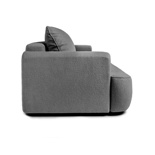 Iš boucle sulankstoma sofa pilkos spalvos 247 cm Quinoa – Bonami Selection-image-3