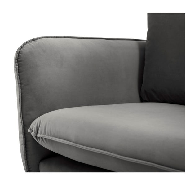 Tamsiai pilka aksominė sofa Cosmopolitan Design Vienna, 230 cm-image-4