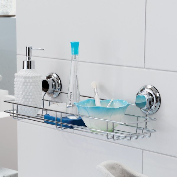 Vonios lentyna iš metalo sidabrinės spalvos klijuojama Bestlock Bath – Compactor-image-1