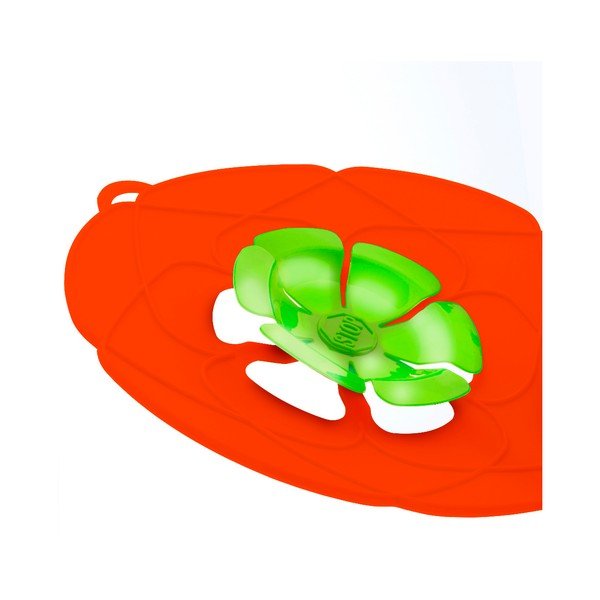 Raudonas silikoninis dangtelis "InnovaGoods" puodui "Spill pot-image-1