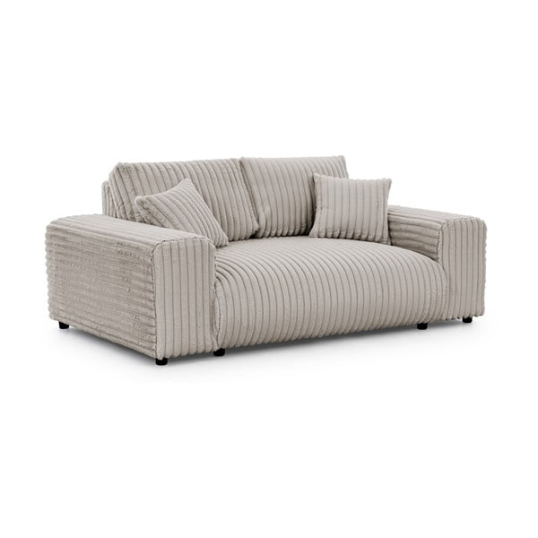 Šviesiai pilkos spalvos iš kordinio velveto sofa 178 cm Justin – Ropez