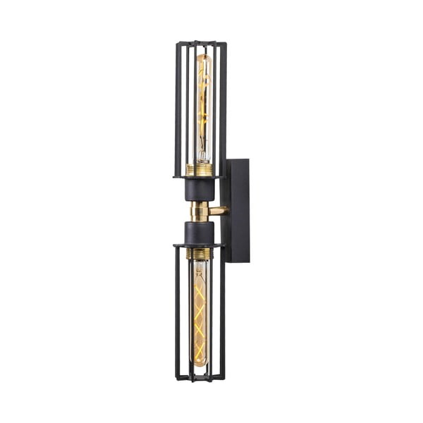 Sieninė lempa juodos spalvos/auksinės spalvos ø 8 cm Fellini – Opviq lights