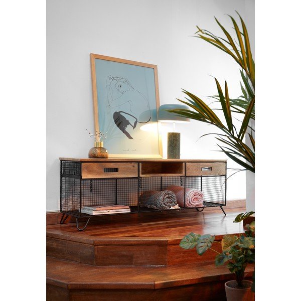 Televizoriaus spintelė iš mango medienos Kave Home Interni, 120,5 x 46 cm-image-4