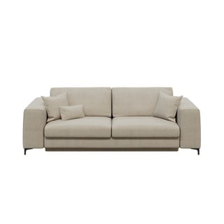 Šviesios smėlio spalvos sofa-lova Devichy Rothe, 256 cm