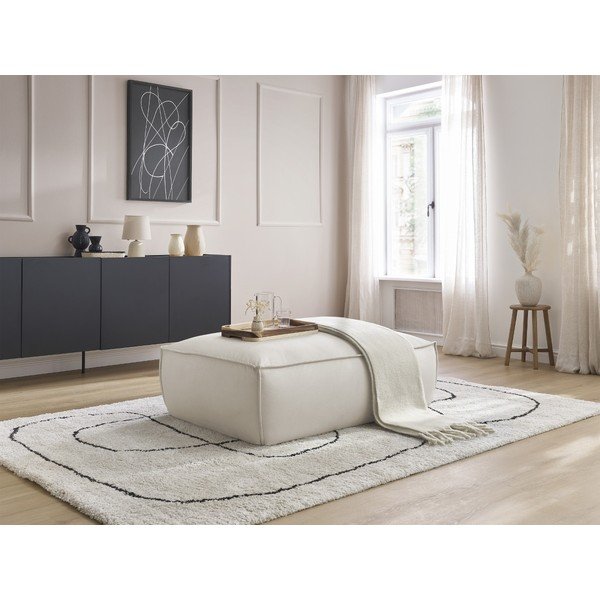 Iš dirbtinės odos taburetė smėlio spalvos Boheme – Bobochic Paris-image-1