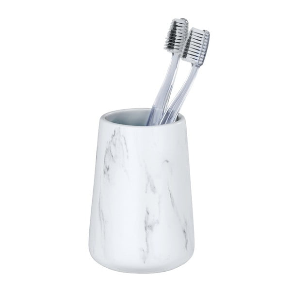 Baltas keraminis dantų šepetėlio puodelis Wenko Adrada-image-1