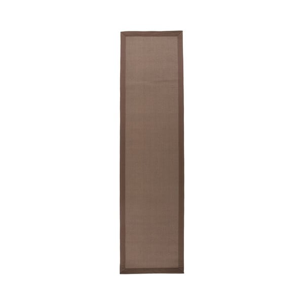Rudai pilkas džiuto kilimas Flair Rugs Herringbone, 60 x 230 cm