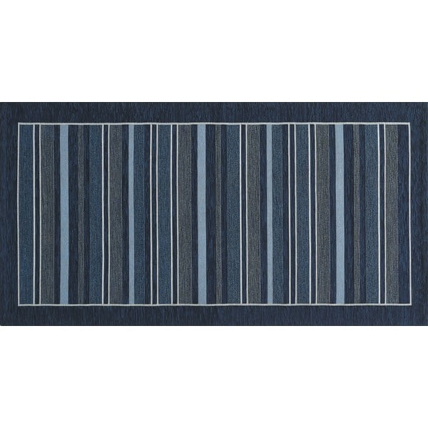 Veliūrinis mėlynas kilimas Floorita Velour Blu, 55 x 280 cm-image-1