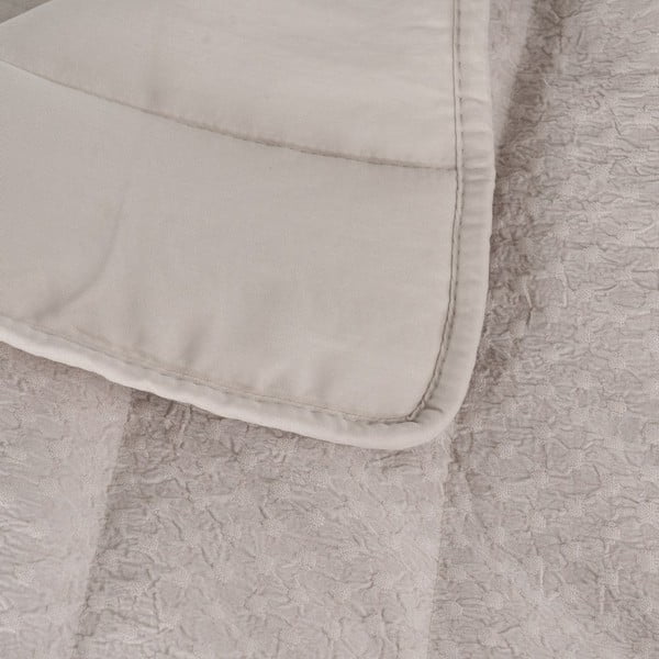 Smėlio spalvos dygsniuota lovatiesė 180x260 cm – Ixia-image-1