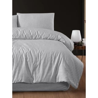 Dvigulė/itin ilga patalynė šviesiai pilkos spalvos su paklode/4 dalių 200x220 cm – Mila Home
