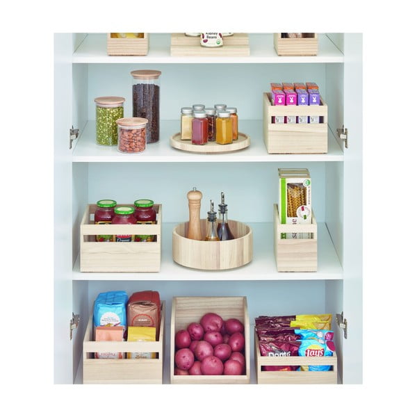 Besisukantis virtuvės padėklas iš paulovnijos medienos iDesign, skersmuo 26,7 cm-image-3