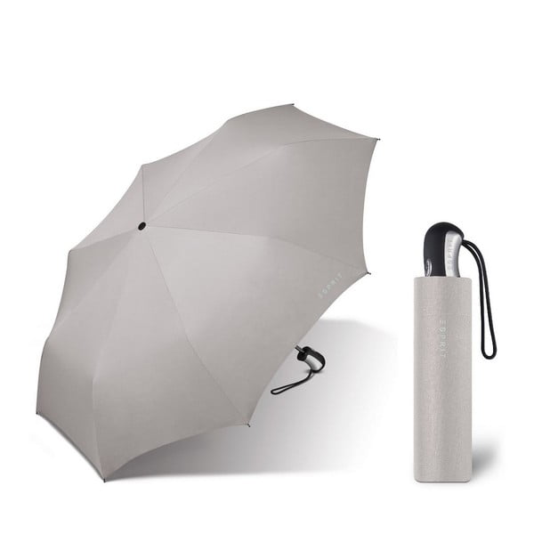 Šviesiai pilkas sulankstomas skėtis "Ambiance Esprit", ⌀ 94 cm
