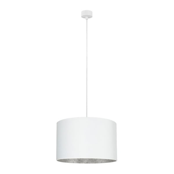 Baltas lubinis šviestuvas su sidabro spalvos vidumi Sotto Luce Mika, ⌀ 40 cm