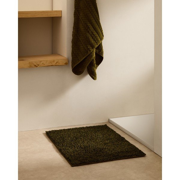 Khaki spalvos vonios kilimėlis 50x70 cm Coper – Kave Home-image-1