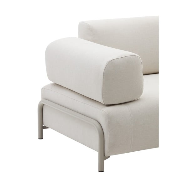 Smėlio spalvos iš šenilinio audinio modulinis sofos porankis Compo – Kave Home