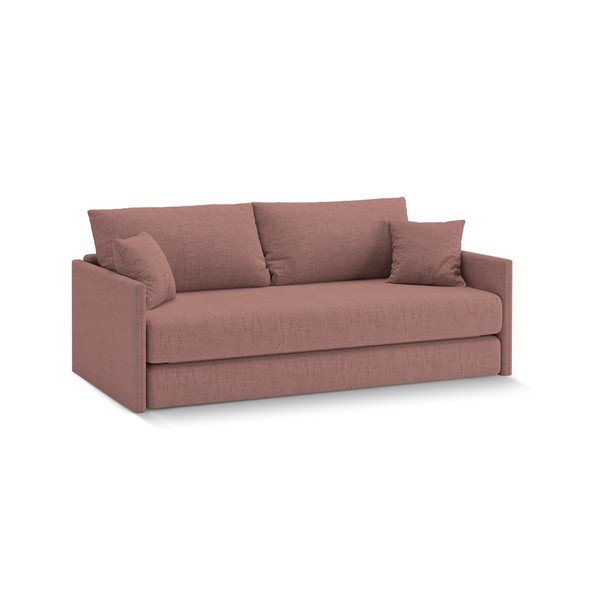 Rožinės spalvos sulankstoma sofa iš šenilinio audinio 209 cm Shannon – Cosmopolitan Design-image-1