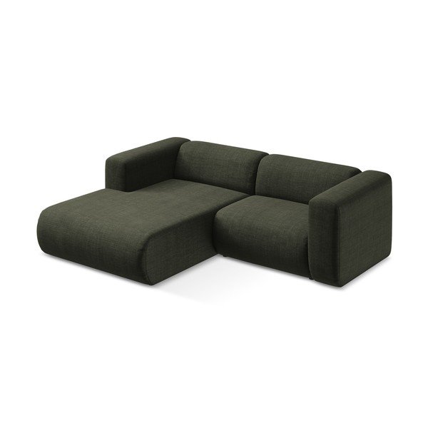 Žalios spalvos kampinė sofa (su kairiuoju kampu/su gultu) Ekahi – Makamii-image-3