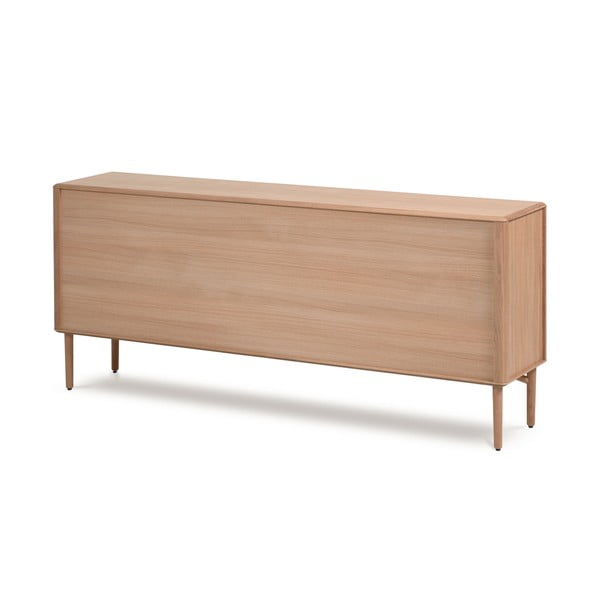 Žema šoninė spintelė natūralios spalvos iš ąžuolo 200x86 cm Lenon – Kave Home-image-3