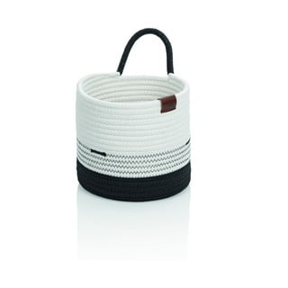 Baltos ir juodos spalvos krepšys Kela Hedda, ø 20 cm