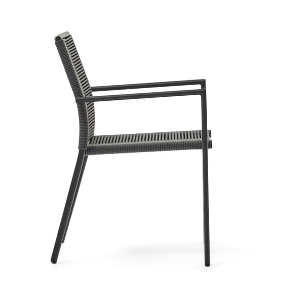 Metalinė sodo kėdė tamsiai pilkos spalvos Culip – Kave Home-image-3