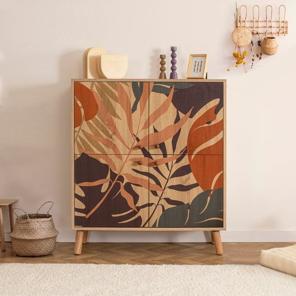 Spintelė natūralios spalvos iš ąžuolo 95x111 cm Multilux – Kalune Design-image-1