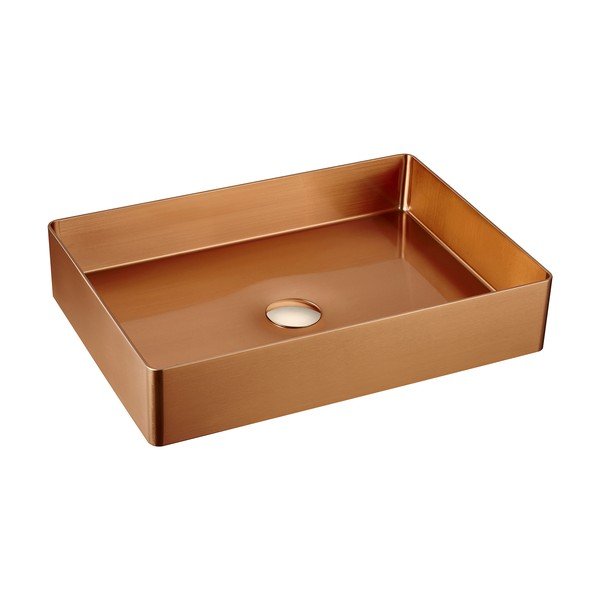 Iš nerūdijančio plieno praustuvas vario spalvos 50x35 cm Aurum – Sapho