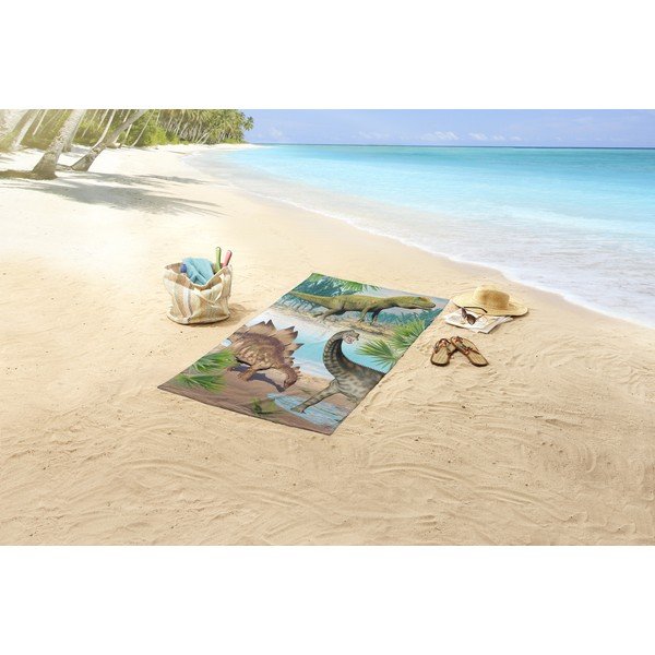 Vaikams iš velveto paplūdimio rankšluostis 75x150 cm Dino – Good Morning-image-1