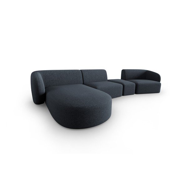 Kampinė sofa tamsiai mėlynos spalvos (su kairiuoju kampu) Shane – Micadoni Home-image-1