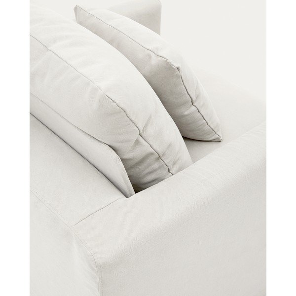 Baldų apmušalas baltos spalvos 92 cm Nora – Kave Home-image-1