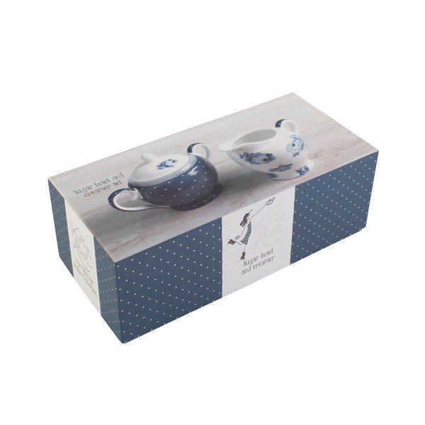 Porcelianinių cukrinės ir pieno ąsočio rinkinys "Creative Tops Vintage Indigo-image-3