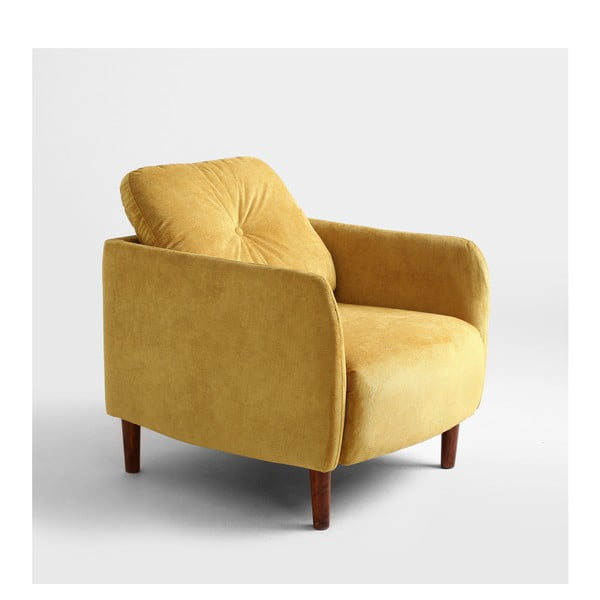 Geltonas fotelis Individualizuotos formos Hako-image-3