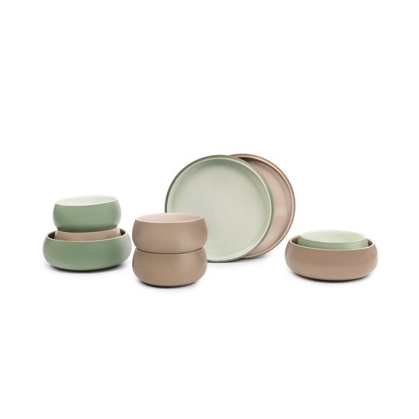 Skirta sriubai/skirta ramenui smėlio spalvos iš akmens masės maži dubenys 4 vnt. 1 l Terra Vira – Bonami Selection-image-4