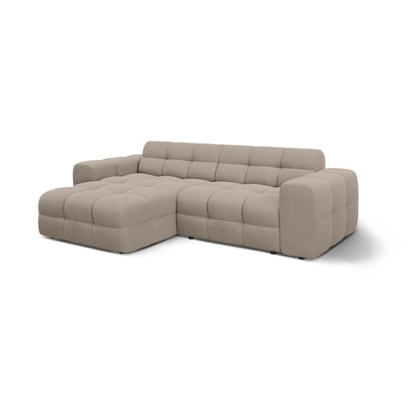 Rudos spalvos kampinė sofa (su kairiuoju kampu/su gultu) Kendal – Micadoni -image-3