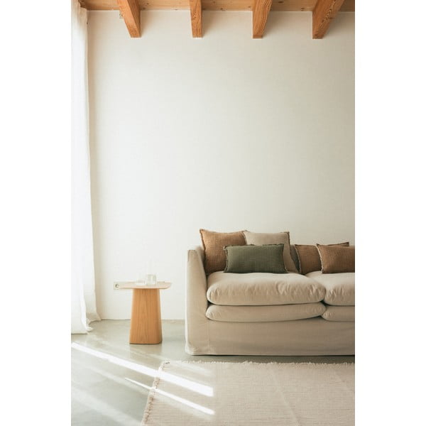 Rankų darbo kreminės spalvos iš medvilnės kilimas 140x200 cm Handloom – Lorena Canals-image-1
