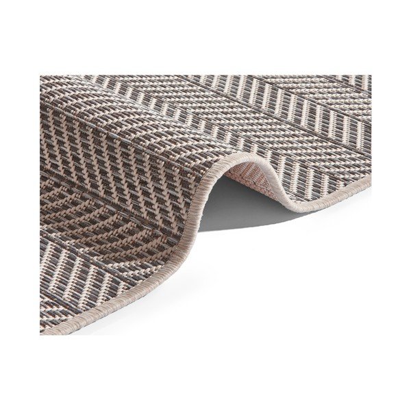Pilkos ir smėlio spalvos lauko kilimas NORTHRUGS Caribbean, 140 x 200 cm-image-3