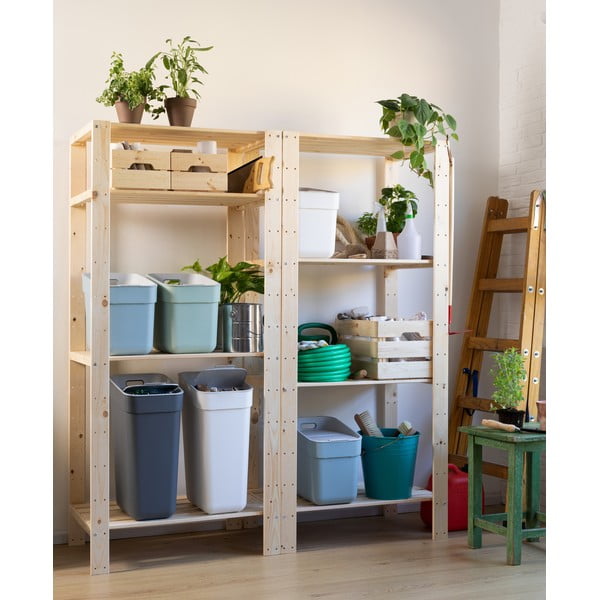 Iš perdirbto plastiko šiukšliadėžė šviesiai žalios spalvos rūšiavimui 30 l Ready To Collect – Curver-image-3